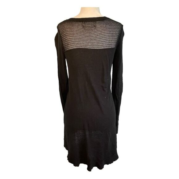 Ruby Moon Scoop Neck Sweater Black Knit Mesh Panels M - Picture 4 of 6